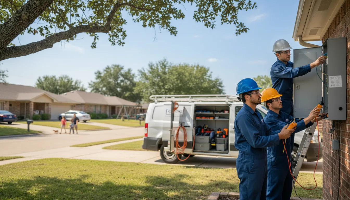 Certified electrician providing emergency electrical services in Gordon, TX